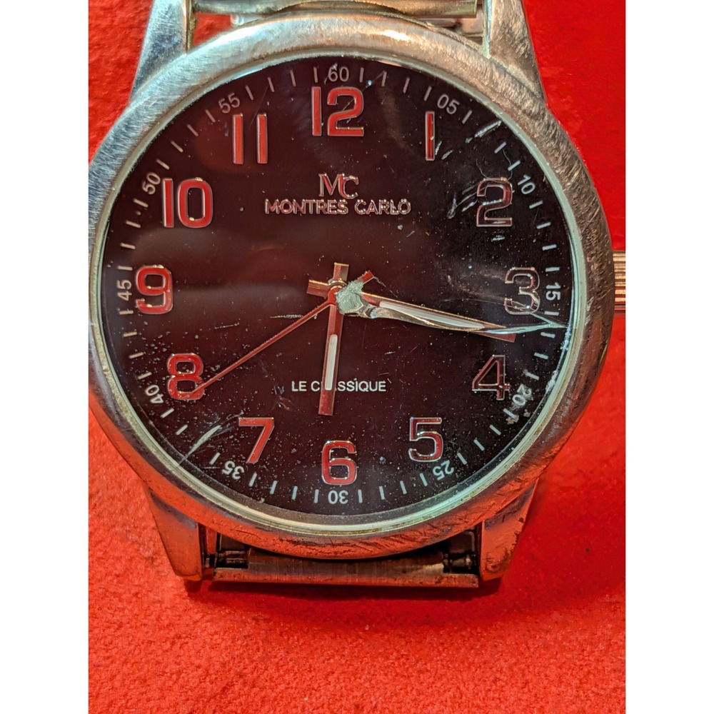 Montres Carlo men's quartz NEW BATTERY